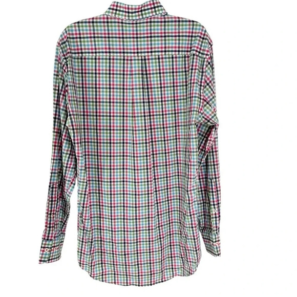 Peter Millar Cotton Plaid Button Down Shirt Size M - Picture 4 of 13
